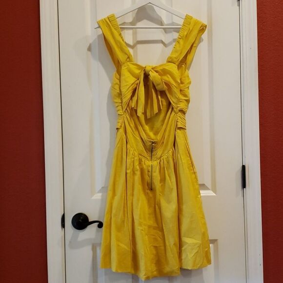 LEIFSDOTTIR Anthro Yellow Bamboo Garden Dress 10 - Picture 6 of 11